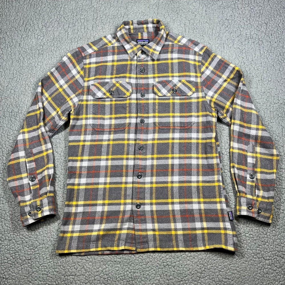 Patagonia Fjord Flannel Shirt Plaid Mens XS Organic Cotton Button Down